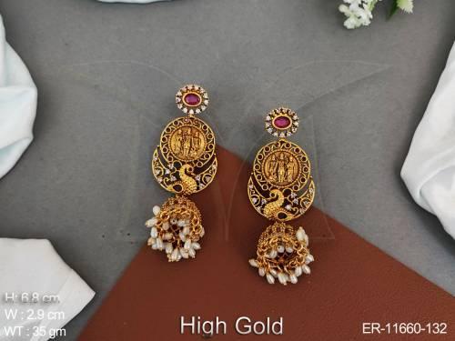 desinger-high-gold-polish-fancy-style-temple-jewellery-party-wear-long-temple-jhumka-earring-